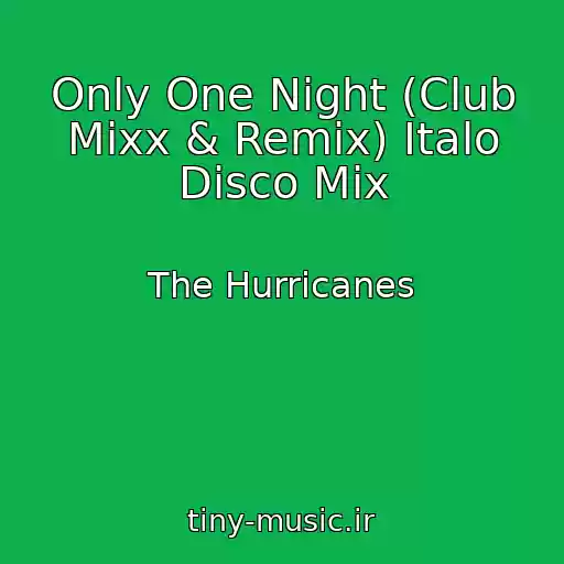 کاور آهنگ Only One Night (Club Mixx & Remix) Italo Disco Mix از The Hurricanes