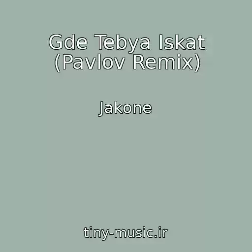 کاور آهنگ Gde Tebya Iskat (Pavlov Remix) از Jakone