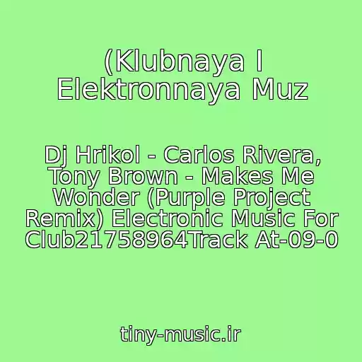 کاور آهنگ (Klubnaya I Elektronnaya Muz از Dj Hrikol - Carlos Rivera, Tony Brown - Makes Me Wonder (Purple Project Remix) Electronic Music For Club21758964Track At-09-0