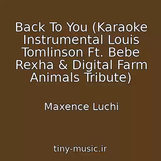 کاور آهنگ Back To You (Karaoke Instrumental Louis Tomlinson Ft. Bebe Rexha & Digital Farm Animals Tribute) از Maxence Luchi