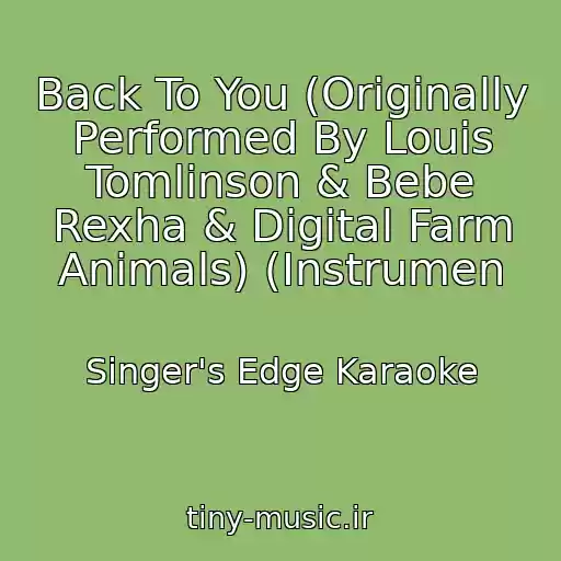 کاور آهنگ Back To You (Originally Performed By Louis Tomlinson & Bebe Rexha & Digital Farm Animals) (Instrumen از Singer's Edge Karaoke