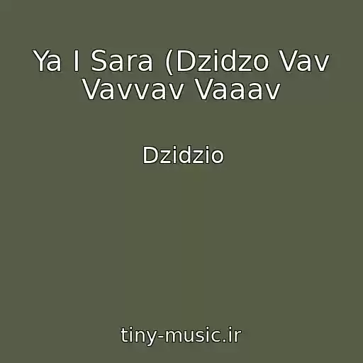 کاور آهنگ Ya І Sara (Dzіdzo Vav Vavvav Vaaav از Dzidzio
