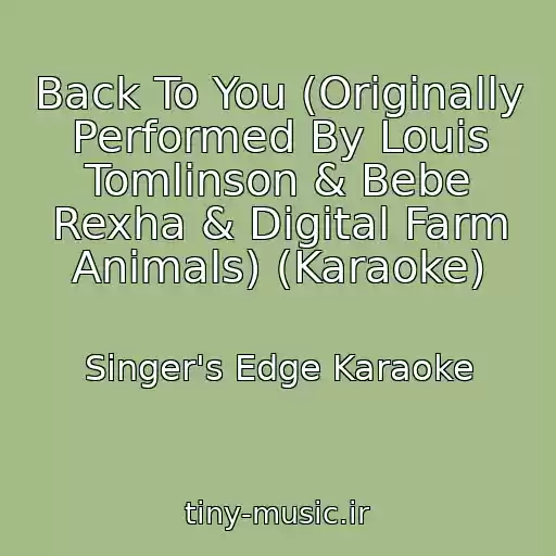 کاور آهنگ Back To You (Originally Performed By Louis Tomlinson & Bebe Rexha & Digital Farm Animals) (Karaoke) از Singer's Edge Karaoke
