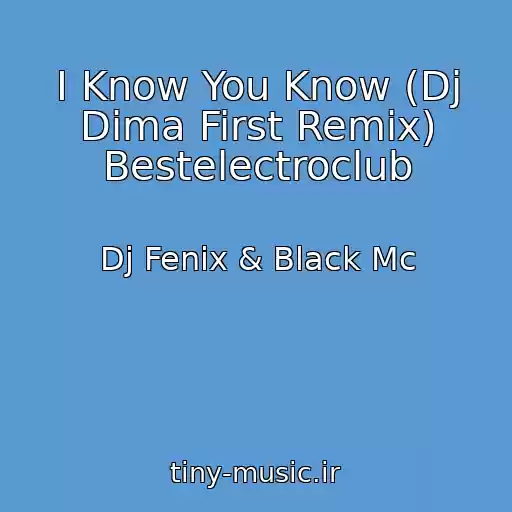کاور آهنگ I Know You Know (Dj Dima First Remix) Bestelectroclub از Dj Fenix & Black Mc