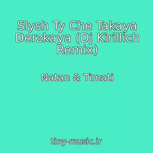 کاور آهنگ Slysh Ty Che Takaya Derzkaya (Dj Kirillich Remix) از Natan & Timati