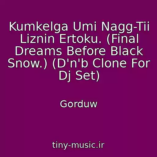کاور آهنگ Kumkelga Umi Nagg-Tii Liznin Ertoku. (Final Dreams Before Black Snow.) (D'n'b Clone For Dj Set) از Gorduw