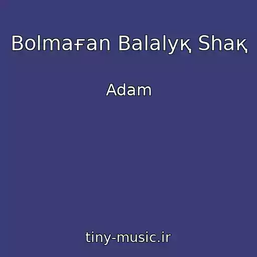 کاور آهنگ Bolmaғan Balalyқ Shaқ از Adam