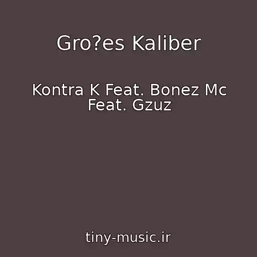 کاور آهنگ Gro?es Kaliber از Kontra K Feat. Bonez Mc Feat. Gzuz