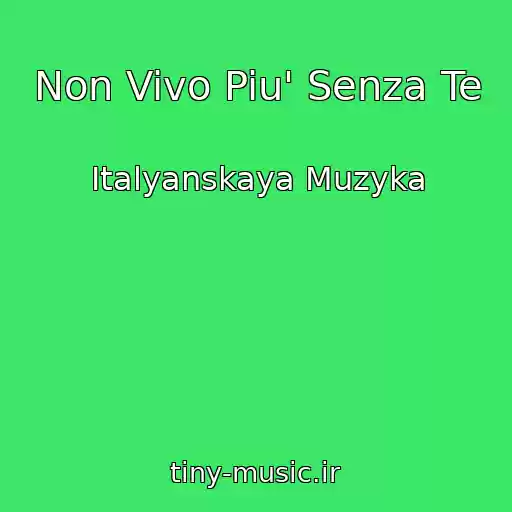 کاور آهنگ Non Vivo Piu' Senza Te از Italyanskaya Muzyka