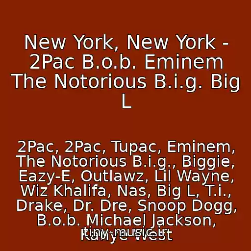 کاور آهنگ New York, New York - 2Pac B.o.b. Eminem The Notorious B.i.g. Big L از 2Pac, 2Pac, Tupac, Eminem, The Notorious B.i.g., Biggie, Eazy-E, Outlawz, Lil Wayne, Wiz Khalifa, Nas, Big L, T.i., Drake, Dr. Dre, Snoop Dogg, B.o.b. Michael Jackson, Kanye West
