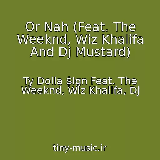 کاور آهنگ Or Nah (Feat. The Weeknd, Wiz Khalifa And Dj Mustard) از Ty Dolla $Ign Feat. The Weeknd, Wiz Khalifa, Dj