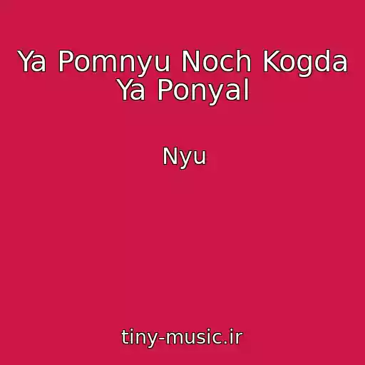 کاور آهنگ Ya Pomnyu Noch Kogda Ya Ponyal از Nyu