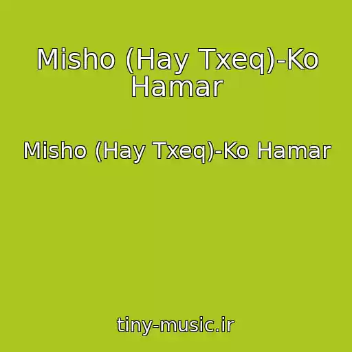 کاور آهنگ Misho (Hay Txeq)-Ko Hamar از Misho (Hay Txeq)-Ko Hamar