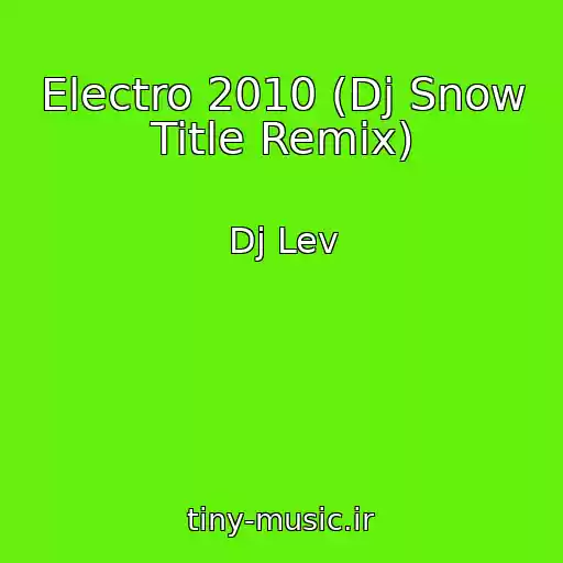 کاور آهنگ Electro 2010 (Dj Snow Title Remix) از Dj Lev
