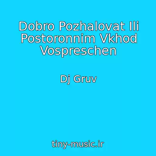 کاور آهنگ Dobro Pozhalovat Ili Postoronnim Vkhod Vospreschen از Dj Gruv