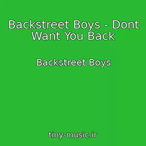 کاور آهنگ Backstreet Boys - Dont Want You Back از Backstreet Boys