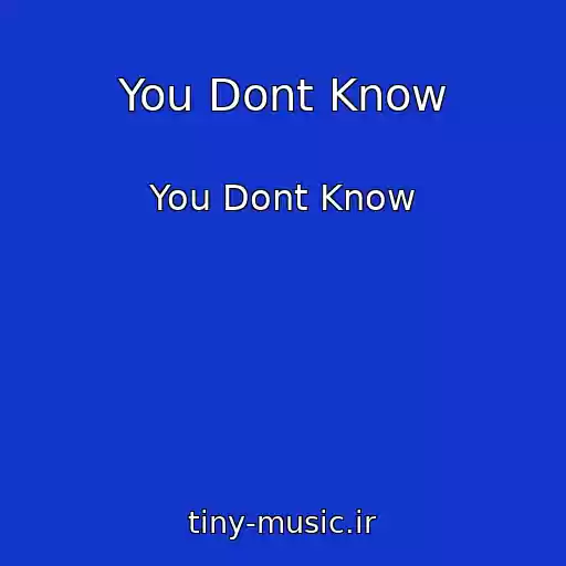 کاور آهنگ You Dont Know از You Dont Know