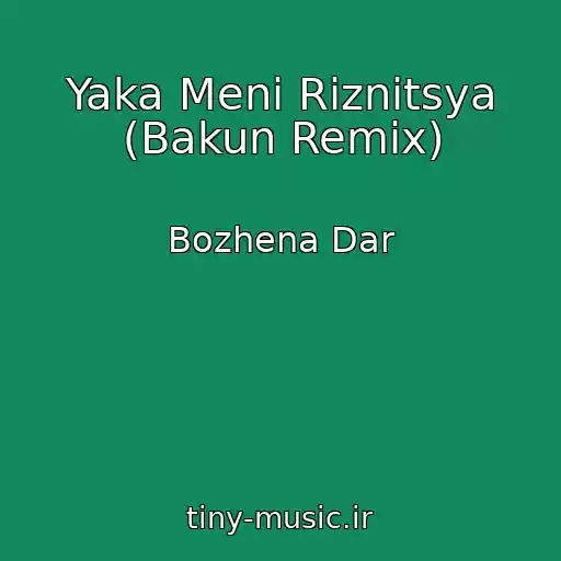 کاور آهنگ Yaka Menі Rіznitsya (Bakun Remix) از Bozhena Dar