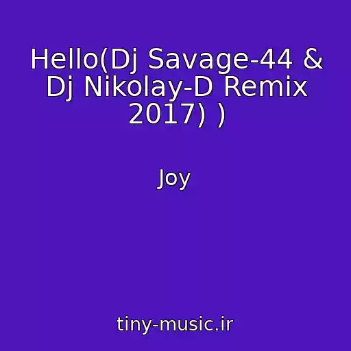 کاور آهنگ Hello(Dj Savage-44 & Dj Nikolay-D Remix 2017) ) از Joy