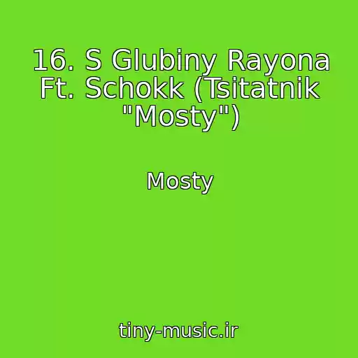 کاور آهنگ 16. S Glubiny Rayona Ft. Schokk (Tsitatnik "Mosty") از Mosty