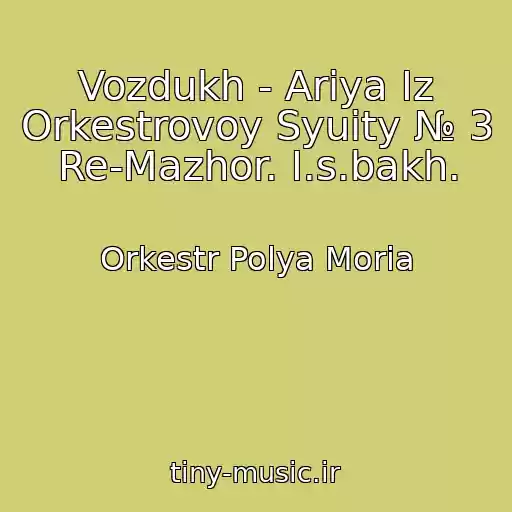 کاور آهنگ Vozdukh - Ariya Iz Orkestrovoy Syuity № 3  Re-Mazhor. I.s.bakh. از Orkestr Polya Moria