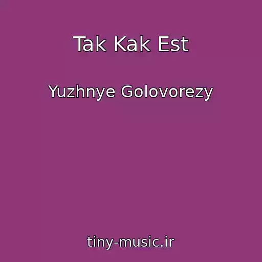 کاور آهنگ Tak Kak Est از Yuzhnye Golovorezy