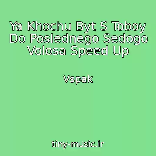 کاور آهنگ Ya Khochu Byt S Toboy Do Poslednego Sedogo Volosa Speed Up از Vspak