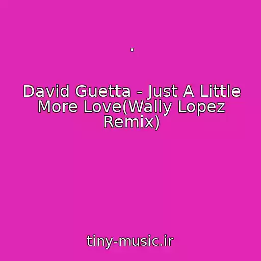 کاور آهنگ . از David Guetta - Just A Little More Love(Wally Lopez Remix)