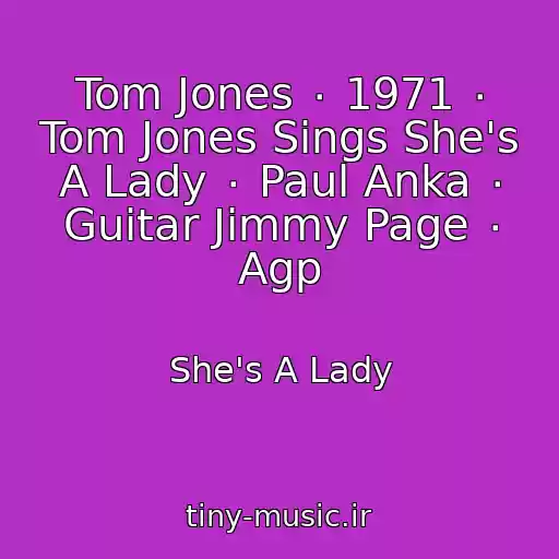 کاور آهنگ Tom Jones ٠ 1971 ٠ Tom Jones Sings She's A Lady ٠ Paul Anka ٠ Guitar Jimmy Page ٠ Agp از She's A Lady