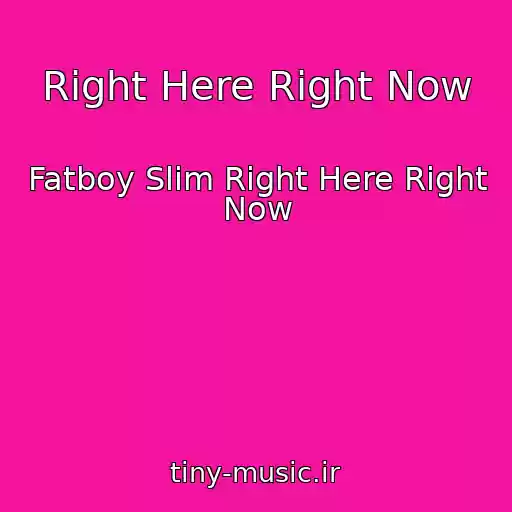 کاور آهنگ Right Here Right Now از Fatboy Slim Right Here Right Now