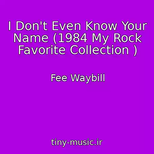 کاور آهنگ I Don't Even Know Your Name (1984 My Rock Favorite Collection ) از Fee Waybill