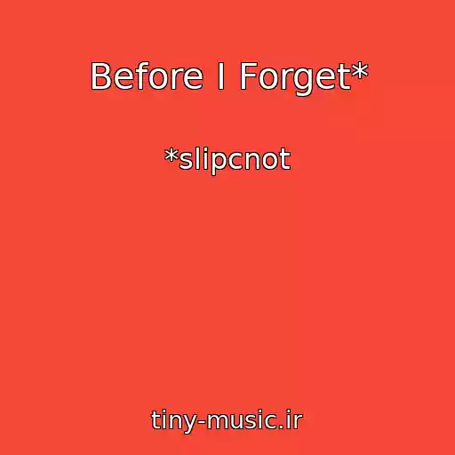 کاور آهنگ Before I Forget* از *slipcnot