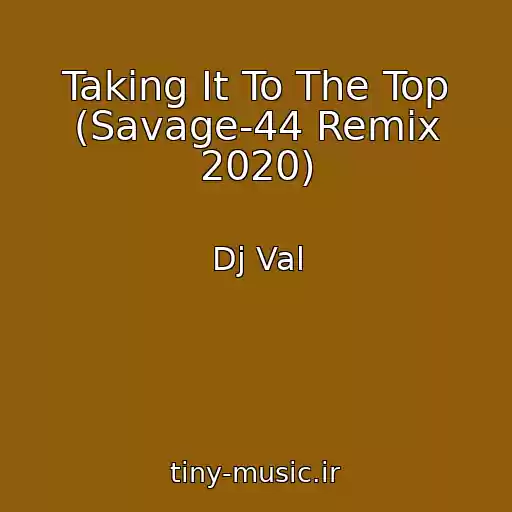 کاور آهنگ Taking It To The Top (Savage-44 Remix 2020) از Dj Val