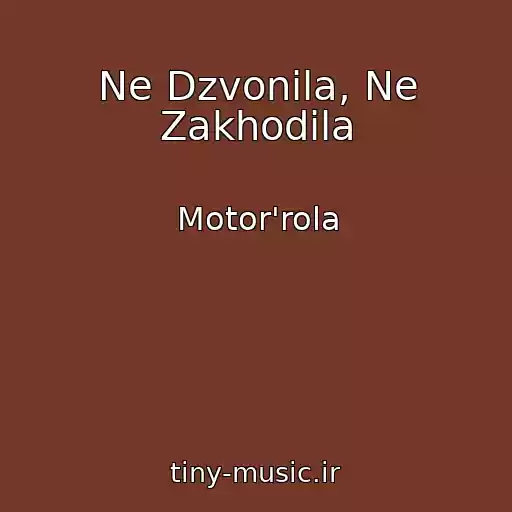 کاور آهنگ Ne Dzvonila, Ne Zakhodila از Motor'rola