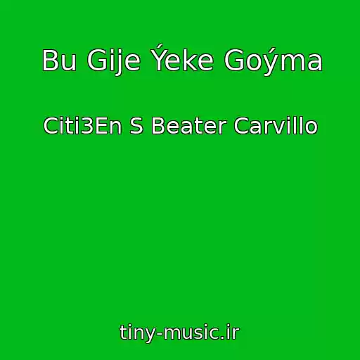 کاور آهنگ Bu Gije Ýeke Goýma از Citi3En S Beater Carvillo