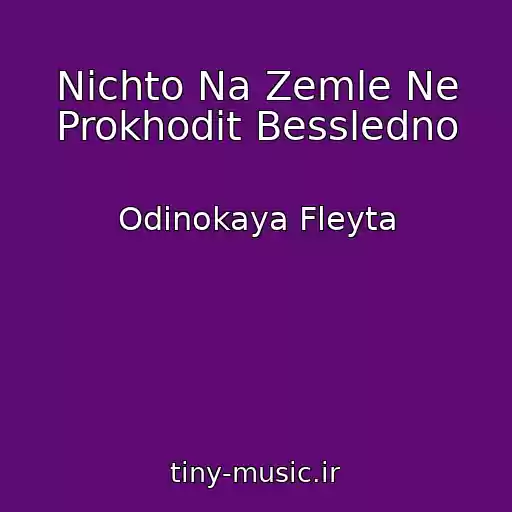 کاور آهنگ Nichto Na Zemle Ne Prokhodit Bessledno از Odinokaya Fleyta