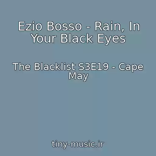 کاور آهنگ Ezio Bosso - Rain, In Your Black Eyes از The Blacklist S3E19 - Cape May