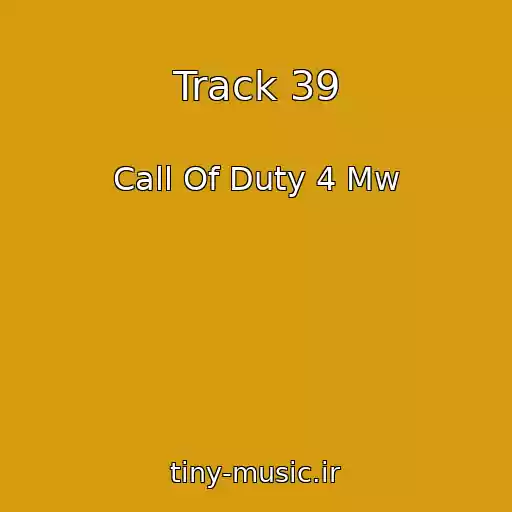 کاور آهنگ Track 39 از Call Of Duty 4 Mw