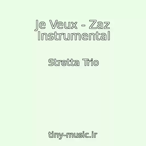 کاور آهنگ Je Veux - Zaz Instrumental از Stretta Trio
