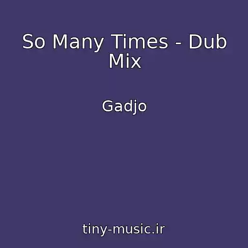 کاور آهنگ So Many Times - Dub Mix از Gadjo