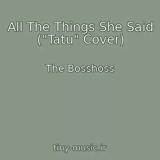 کاور آهنگ All The Things She Said ("Tatu" Cover) از The Bosshoss