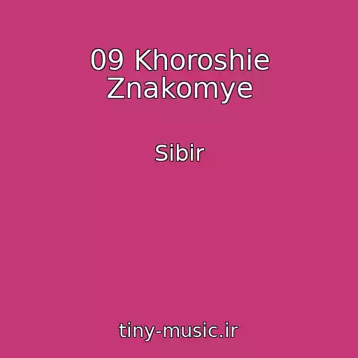 کاور آهنگ 09 Khoroshie Znakomye از Sibir