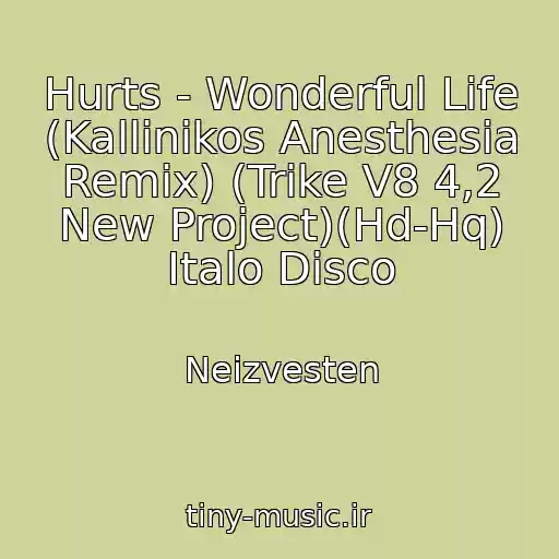 کاور آهنگ Hurts - Wonderful Life (Kallinikos Anesthesia Remix) (Trike V8 4,2 New Project)(Hd-Hq) Italo Disco از Neizvesten