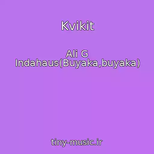کاور آهنگ Kvikit از Ali G Indahaus(Buyaka,buyaka)