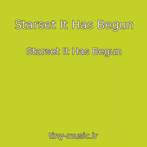کاور آهنگ Starset It Has Begun از Starset It Has Begun