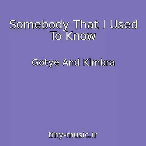 کاور آهنگ Somebody That I Used To Know از Gotye And Kimbra