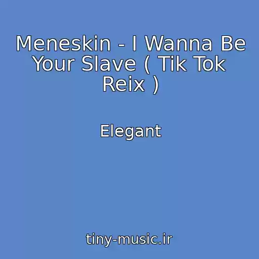 کاور آهنگ Meneskin - I Wanna Be Your Slave ( Tik Tok Reix ) از Elegant