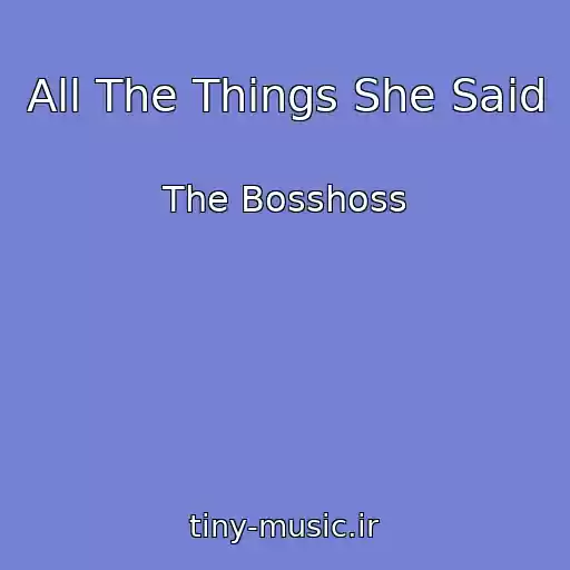کاور آهنگ All The Things She Said از The Bosshoss