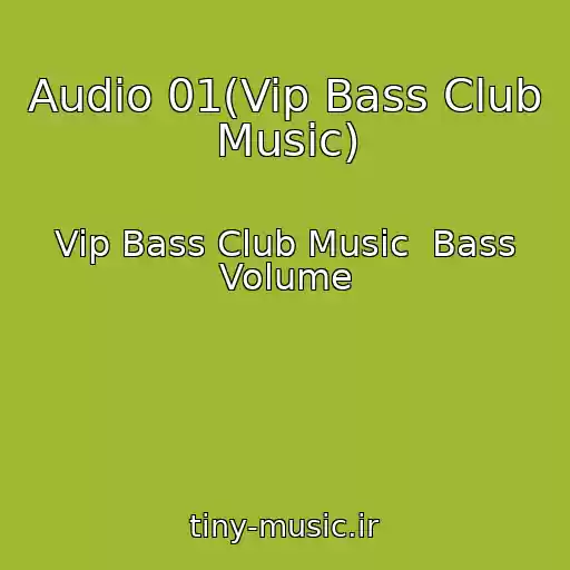 کاور آهنگ Audio 01(Vip Bass Club Music) از Vip Bass Club Music  Bass Volume