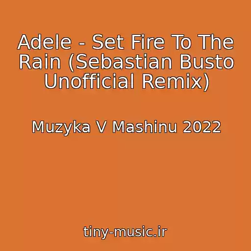 کاور آهنگ Adele - Set Fire To The Rain (Sebastian Busto Unofficial Remix) از Muzyka V Mashinu 2022